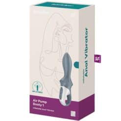 SATISFYER - AIR PUMP BOOTY 1 VIBRADOR INFLABLE ANAL GRIS - piKanteo | Despierta tu lado más piKante
