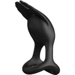 Alternative view of PRETTY LOVE - SILAS ANILLO VIBRADOR 7 VIBRACIONES SILICONA NEGRO